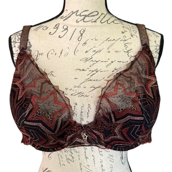Savage X Fenty Shining Star Womens Embroidered Bra Size 40G - Picture 1 of 2